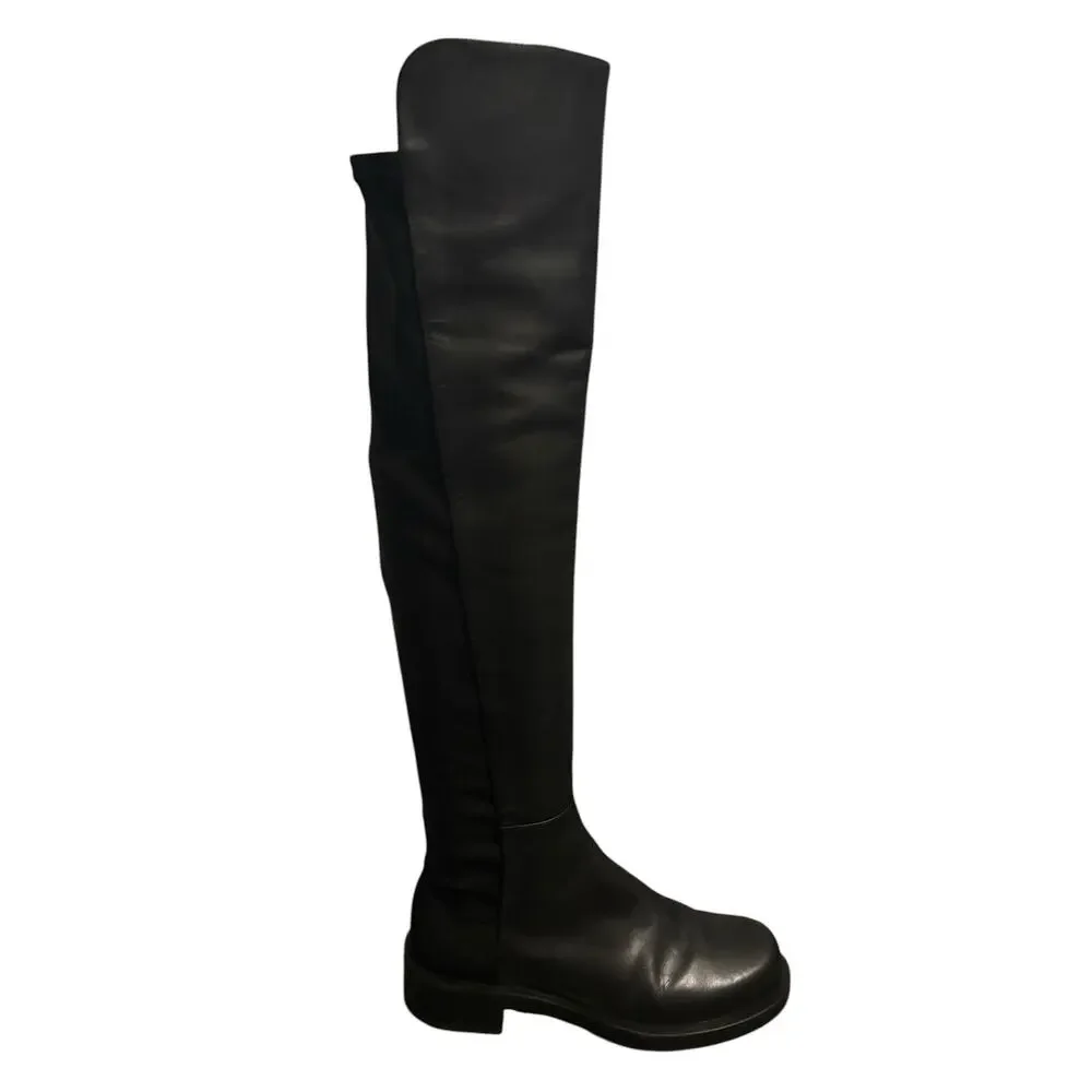 Stuart Weitzman 5050 Over The Knee Boot Leather Suede Grunge Classy Edgy Chic 6B
